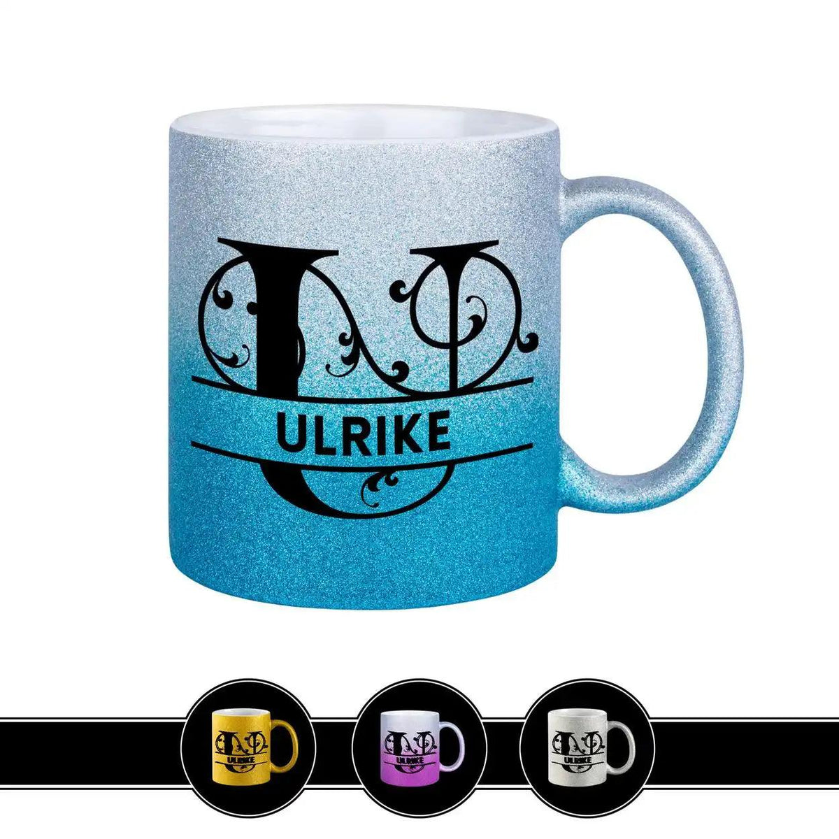 Personalisierte Tasse mit Namen | Buchstabe U - Druckerino