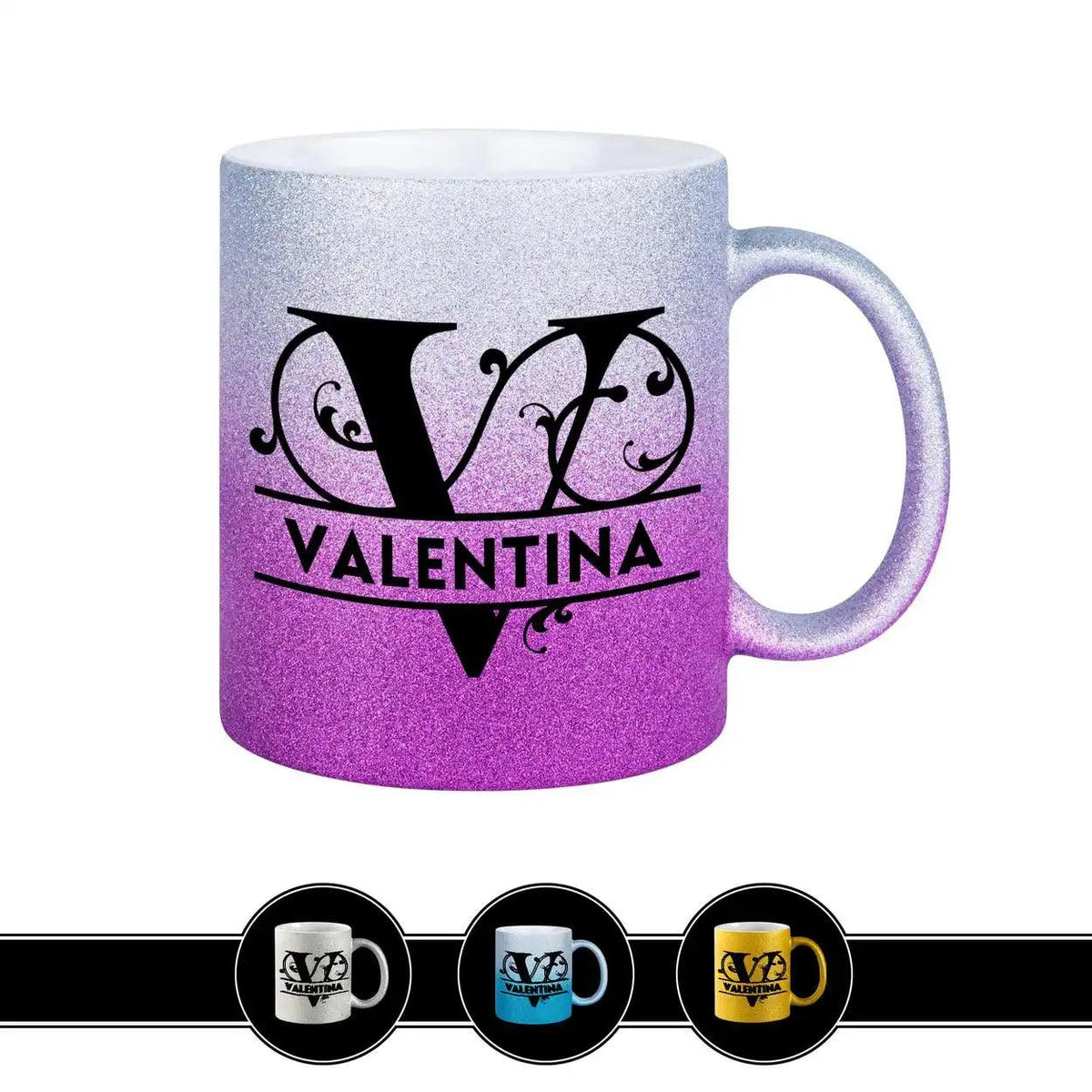 Personalisierte Tasse mit Namen | Buchstabe V - Druckerino