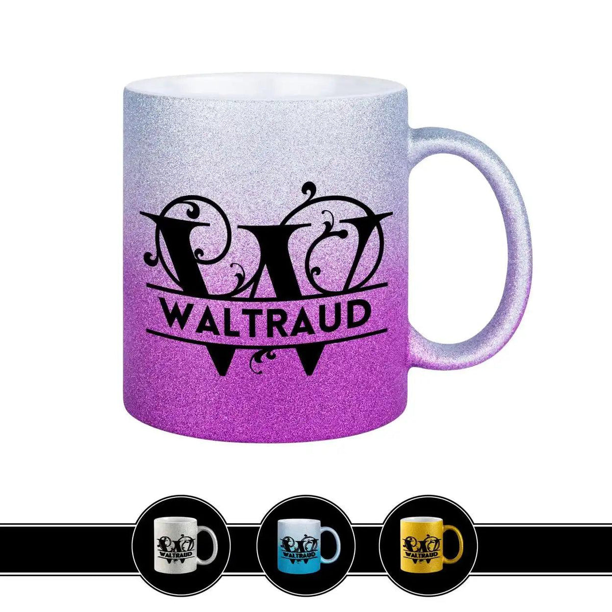 Personalisierte Tasse mit Namen | Buchstabe W - Druckerino