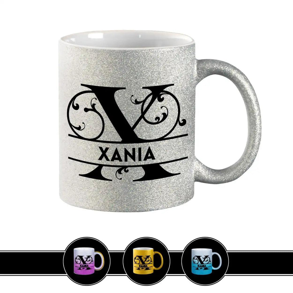 Personalisierte Tasse mit Namen | Buchstabe X - Druckerino