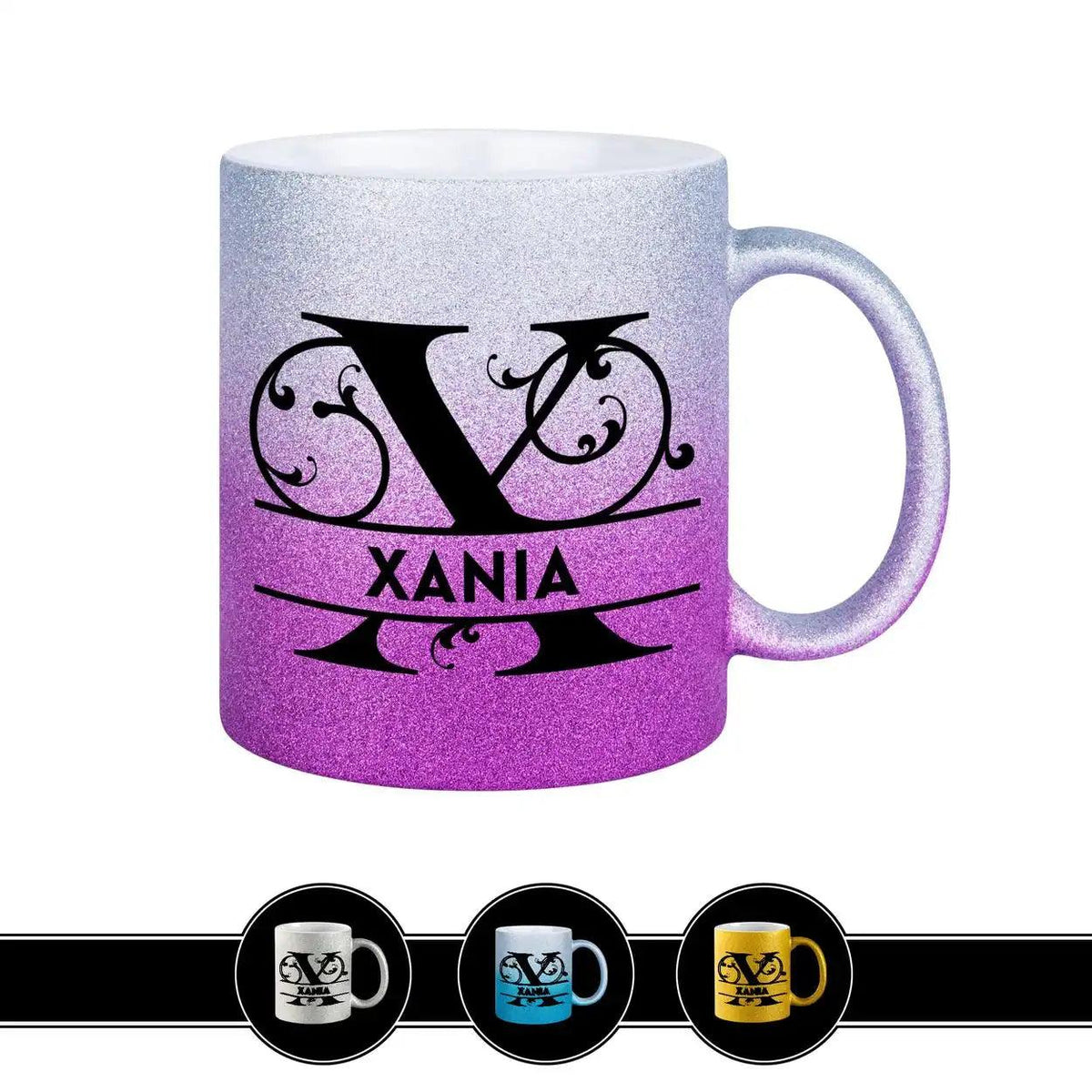 Personalisierte Tasse mit Namen | Buchstabe X - Druckerino