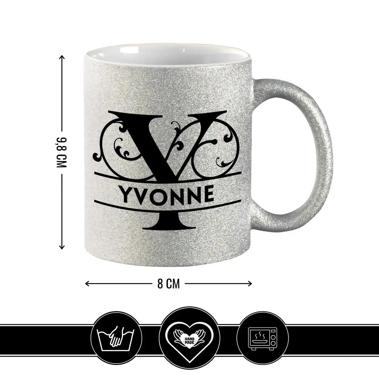 Personalisierte Tasse mit Namen | Buchstabe Y - Druckerino