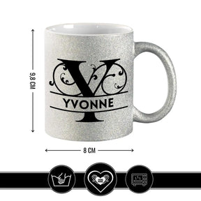 Personalisierte Tasse mit Namen | Buchstabe Y - Druckerino