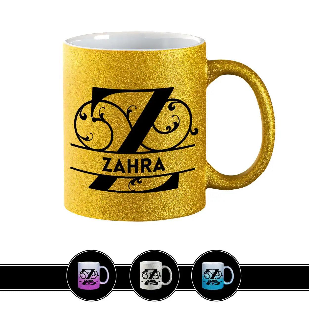 Personalisierte Tasse mit Namen | Buchstabe Z - Druckerino