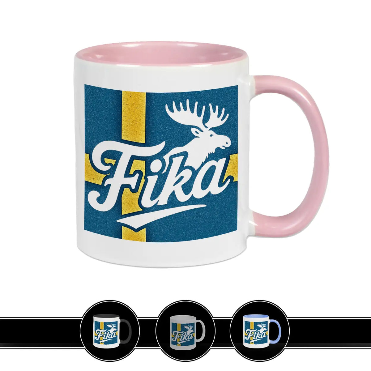 Schweden Elch Fika Tasse | Souvenir & Geschenk für Schwedenfans