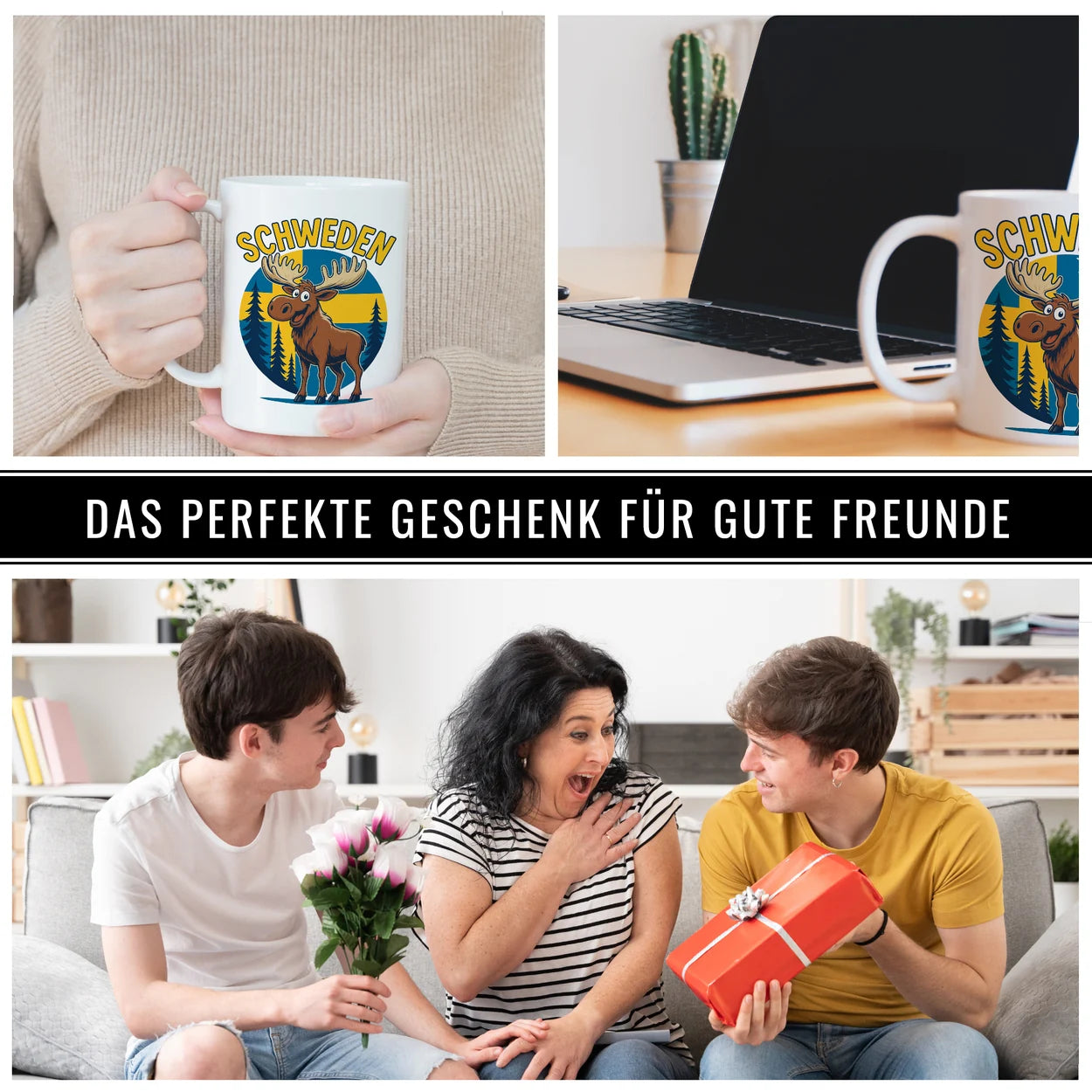 Schweden Tasse - Elch Flagge