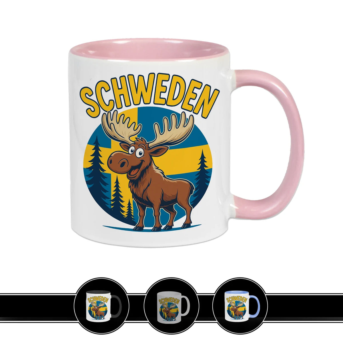 Schweden Tasse - Elch Flagge