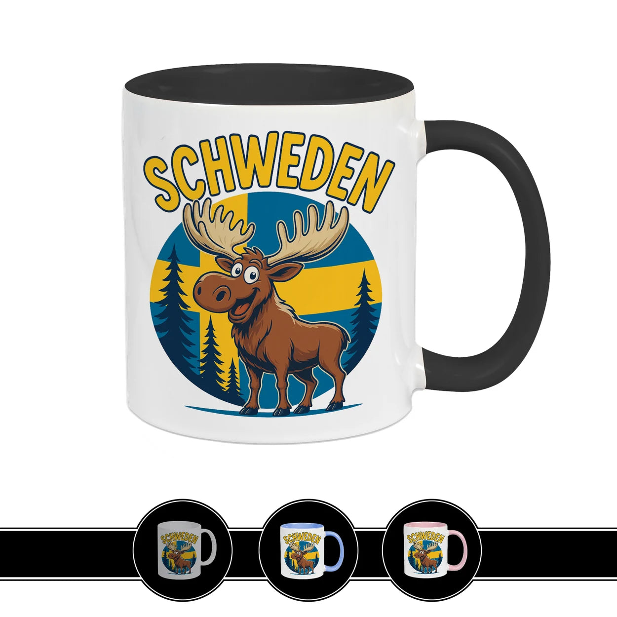 Schweden Tasse - Elch Flagge