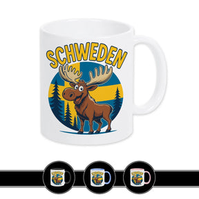 Schweden Tasse - Elch Flagge