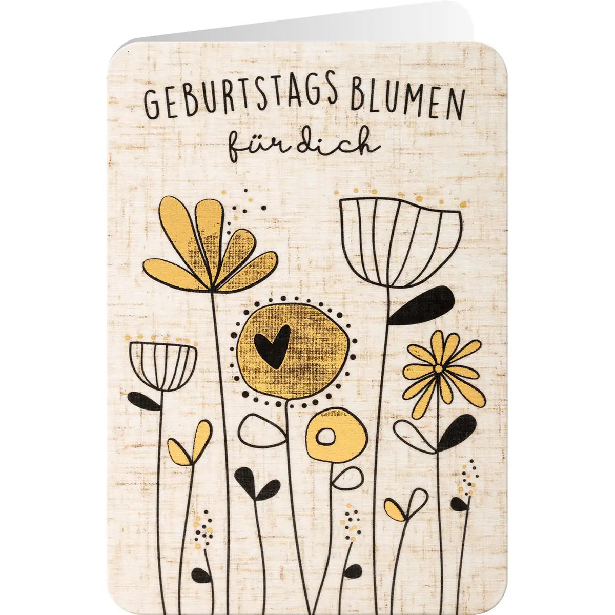 Sheepworld Grußkarte Leinen – Geburtstagsblumen für dich - Druckerino