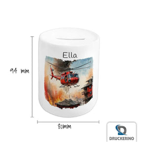Spardose Kinder Heldenflug Heli - Druckerino