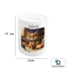 Spardose Kinder Katze - Druckerino