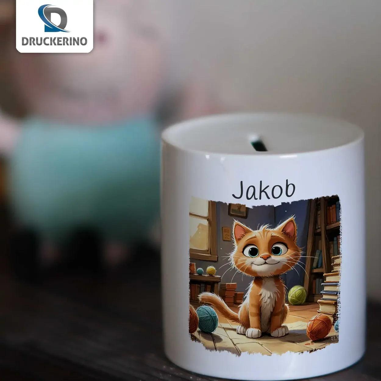Spardose Kinder Katze - Druckerino