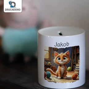 Spardose Kinder Katze - Druckerino
