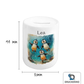 Spardose Kinder Pinguin-Abenteuer - Druckerino