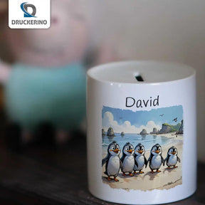 Spardose Kinder Pinguin-Abenteuer - Druckerino