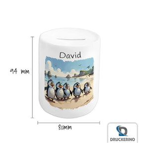 Spardose Kinder Pinguin-Abenteuer - Druckerino