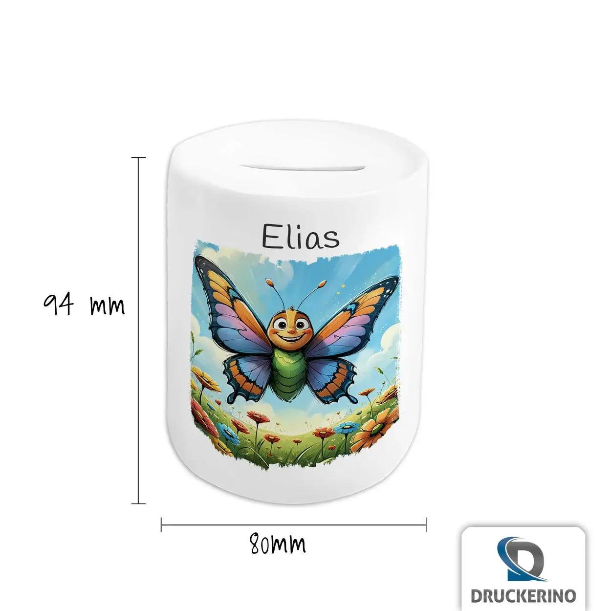 Spardose Kinder Schmetterling - Druckerino