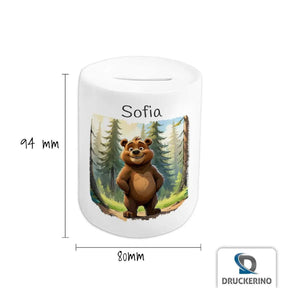 Spardose Kinder Wald Abenteurer - Druckerino