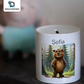 Spardose Kinder Wald Abenteurer - Druckerino