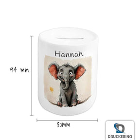 Spardose personalisiert Elefant - Druckerino