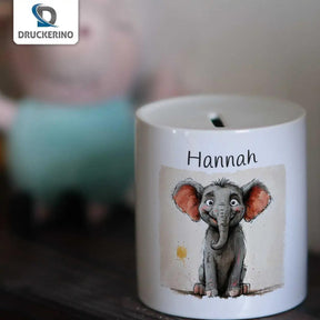 Spardose personalisiert Elefant - Druckerino