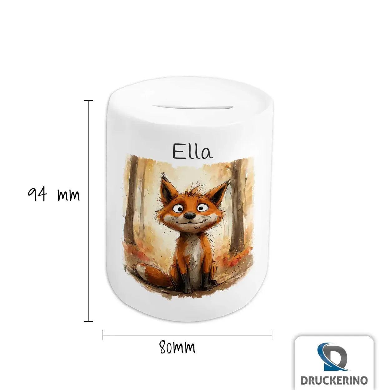 Spardose personalisiert Fuchs-Märchen - Druckerino