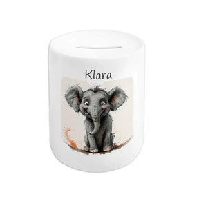 Spardose personalisiert Kleiner Elefant - Druckerino