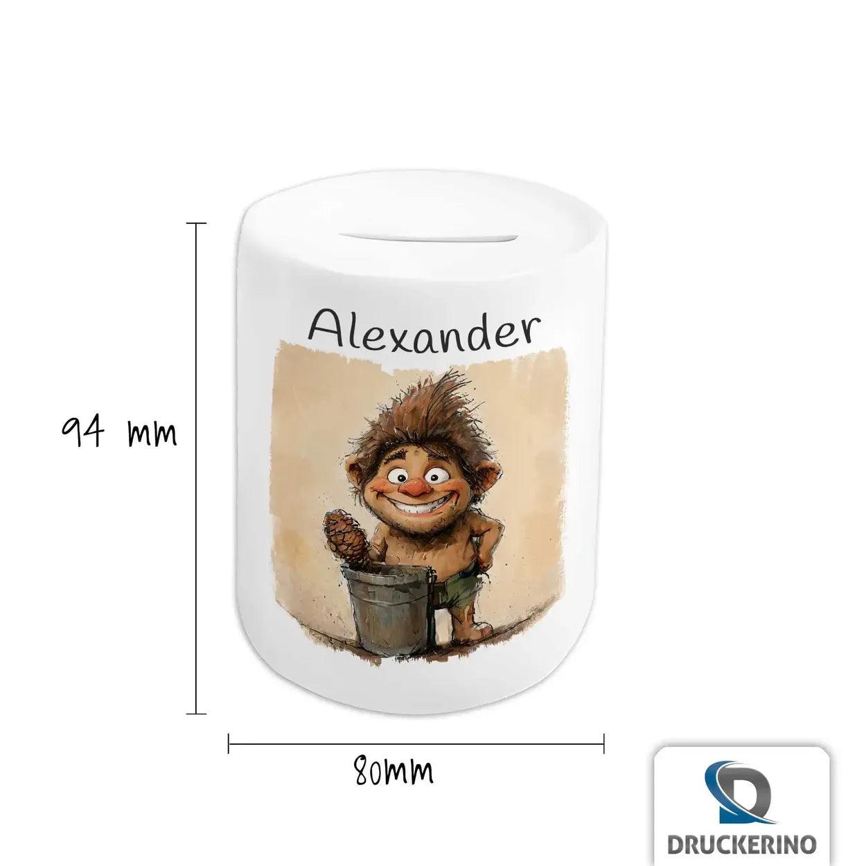 Spardose personalisiert Kleiner Schatzfinder - Druckerino