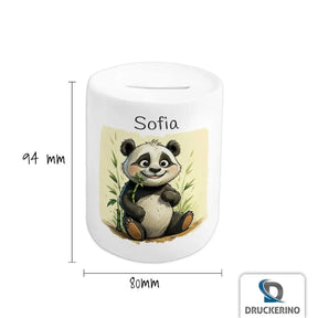 Spardose personalisiert Panda-Spaß - Druckerino
