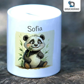 Spardose personalisiert Panda-Spaß - Druckerino