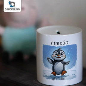 Spardose personalisiert Pinguin-Spaß - Druckerino