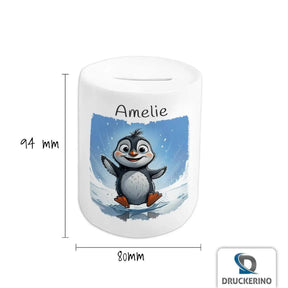 Spardose personalisiert Pinguin-Spaß - Druckerino