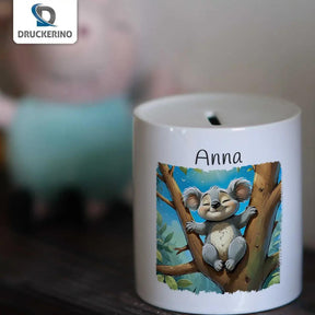 Spardose personalisiert Waldabenteurer Koala - Druckerino