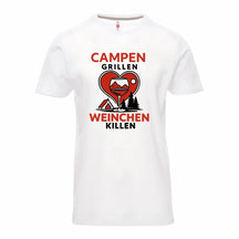 Campen Grillen Weinchen killen - Premium T-Shirt Unisex - Druckerino