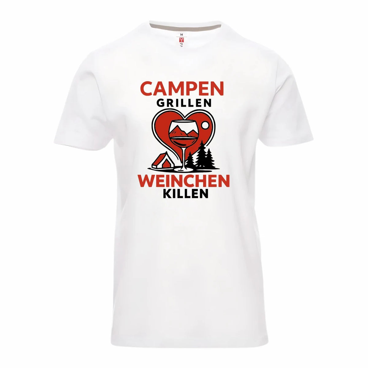Campen Grillen Weinchen killen - Premium T-Shirt Unisex - Druckerino