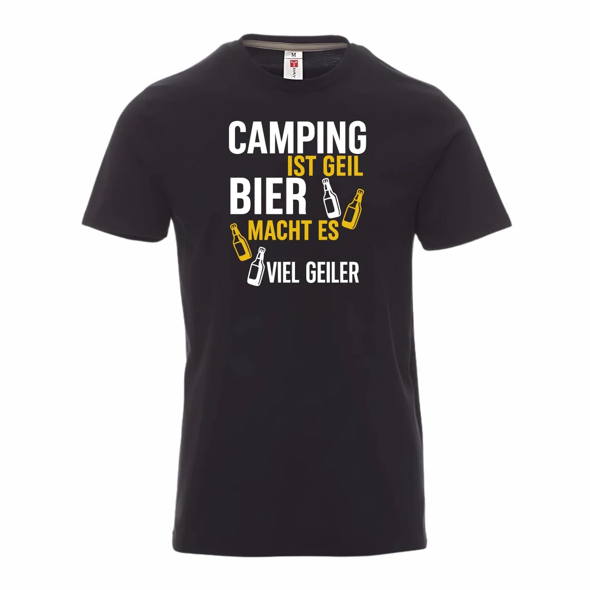 Camping ist geil, Bier macht es viel geiler - Premium T-Shirt Unisex - Druckerino
