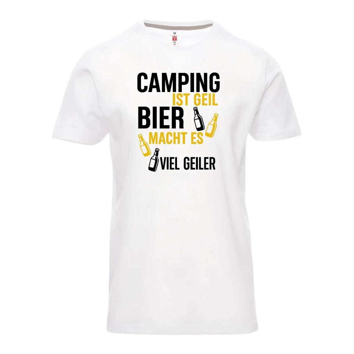 Camping ist geil, Bier macht es viel geiler - Premium T-Shirt Unisex - Druckerino