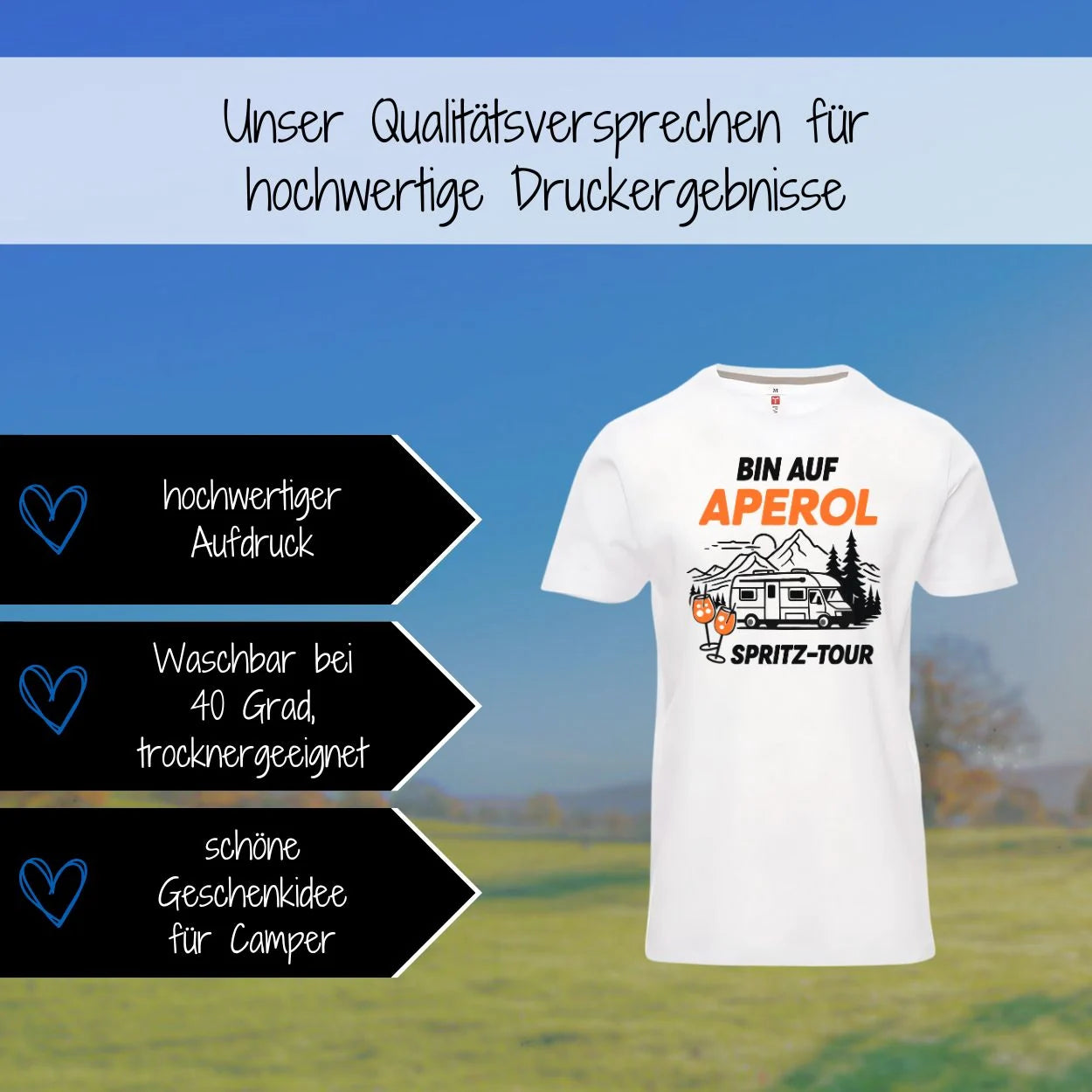 Bin auf Aperol-Spritz Tour - Premium T-Shirt Unisex - Druckerino