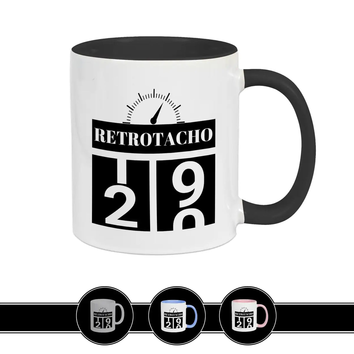 Tasse zum 20. Geburtstag - Retro Tacho Schwarz Geschenke