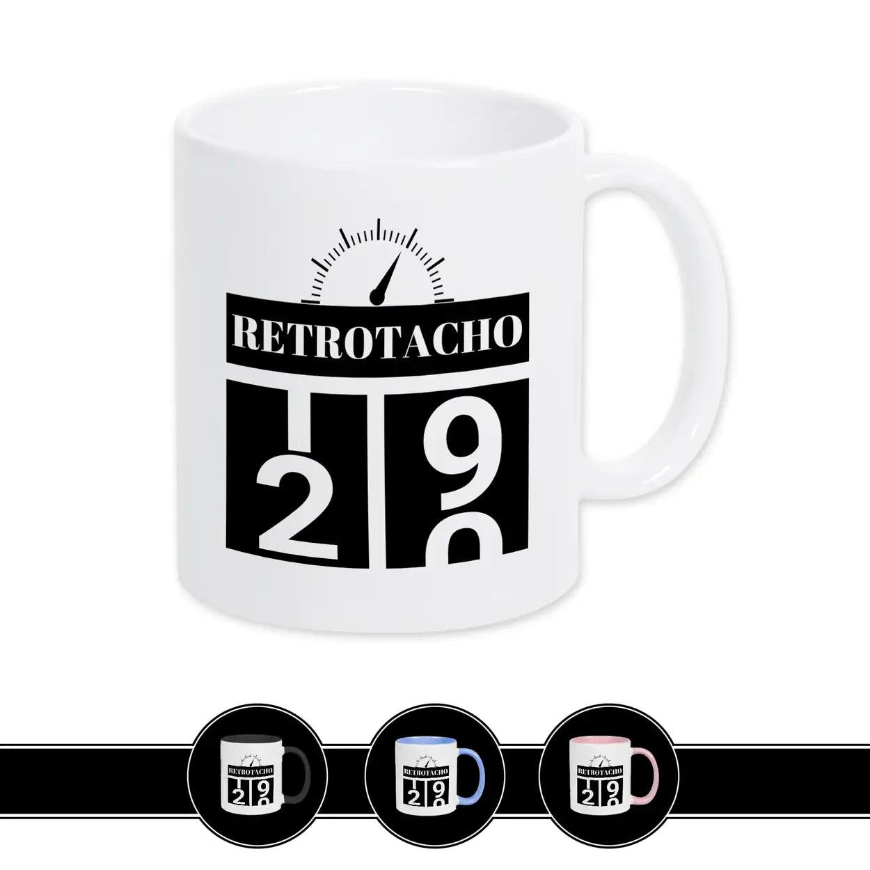 Tasse zum 20. Geburtstag - Retro Tacho Weiß Geschenke