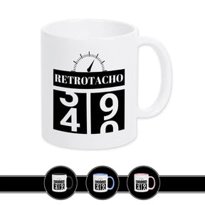 Tasse zum 40. Geburtstag - Retro Tacho Weiß Geschenke