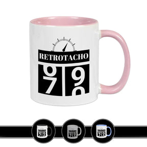 Tasse zum 70. Geburtstag - Retro Tacho Rosa Geschenke