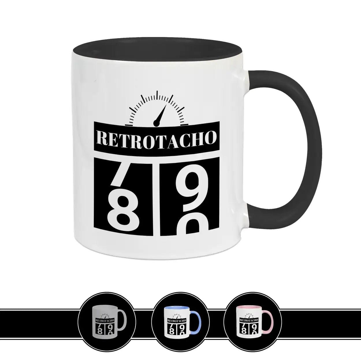 Tasse zum 80. Geburtstag - Retro Tacho Schwarz Geschenke