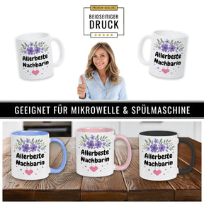 Tassen sind spülmaschinenfest und sind beidseitig bedruckt