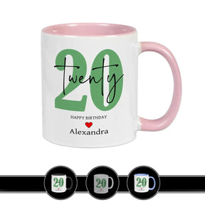 Personalisierte Tasse - 20 Twenty Rosa Geschenke