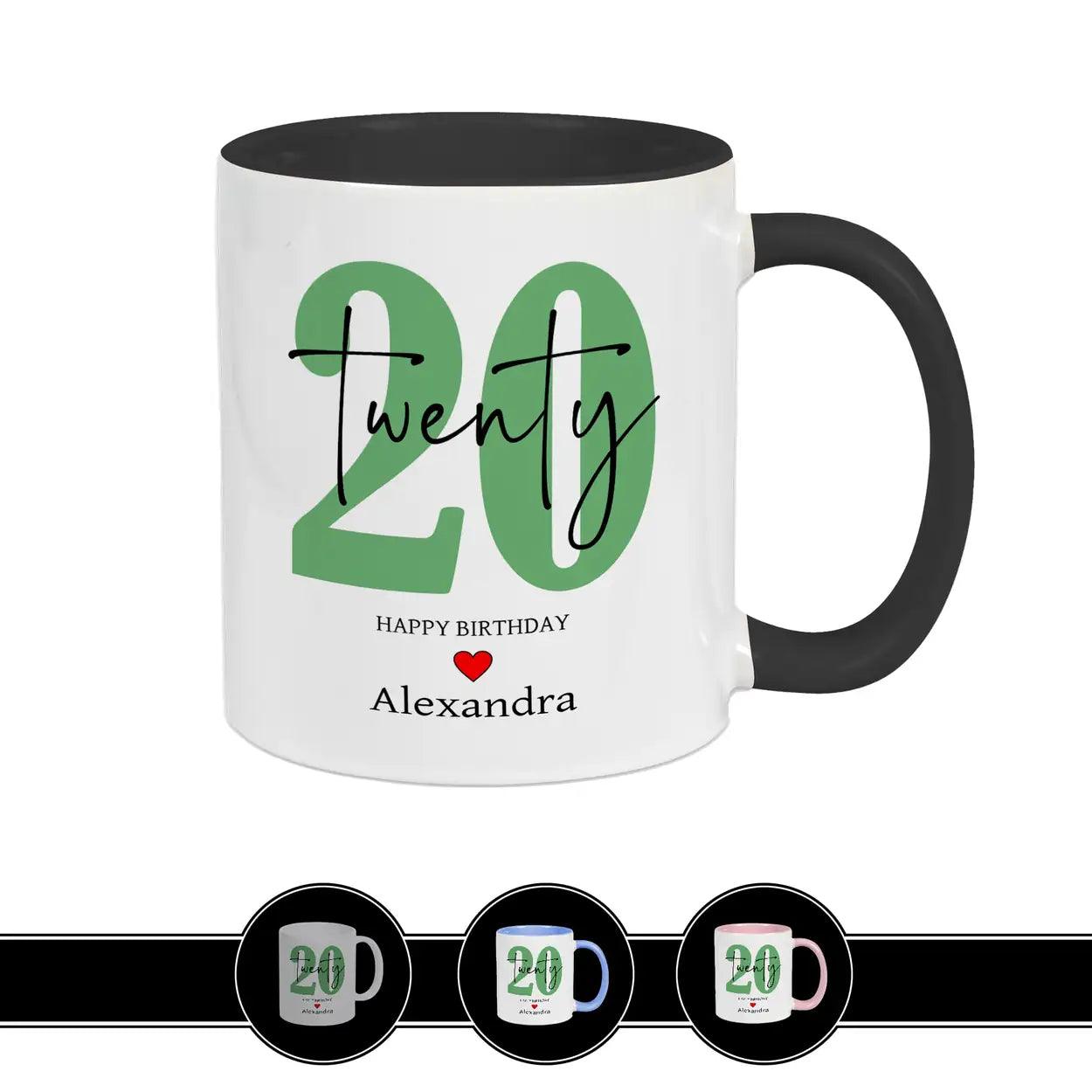 Personalisierte Tasse - 20 Twenty Schwarz Geschenke