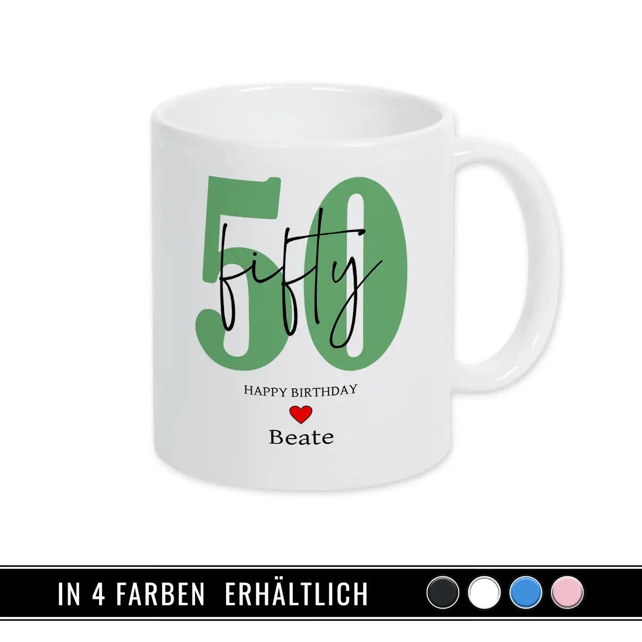 Personalisierte Tasse - 50 Fifty Geschenke