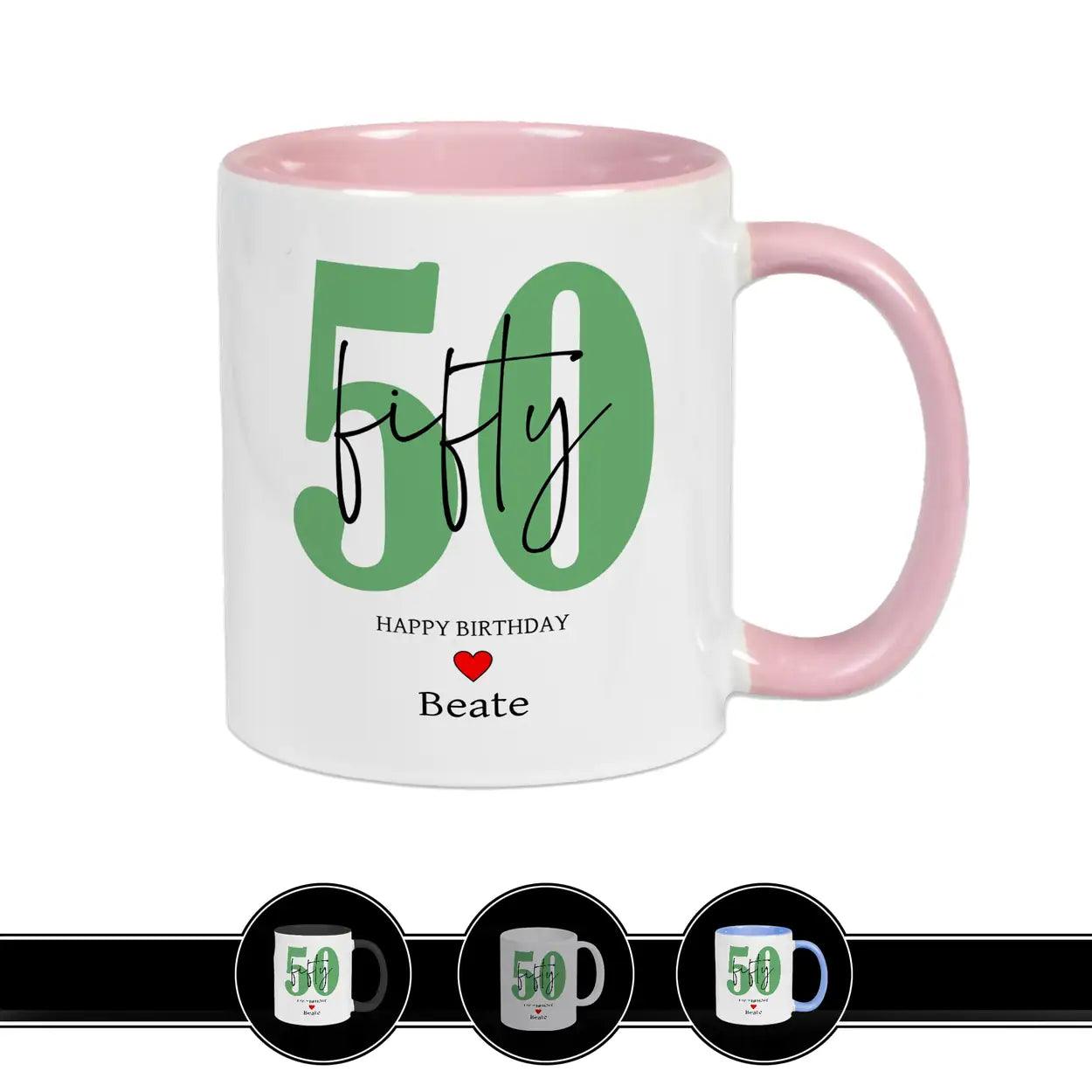 Personalisierte Tasse - 50 Fifty Rosa Geschenke