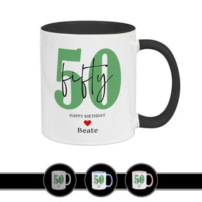 Personalisierte Tasse - 50 Fifty Schwarz Geschenke